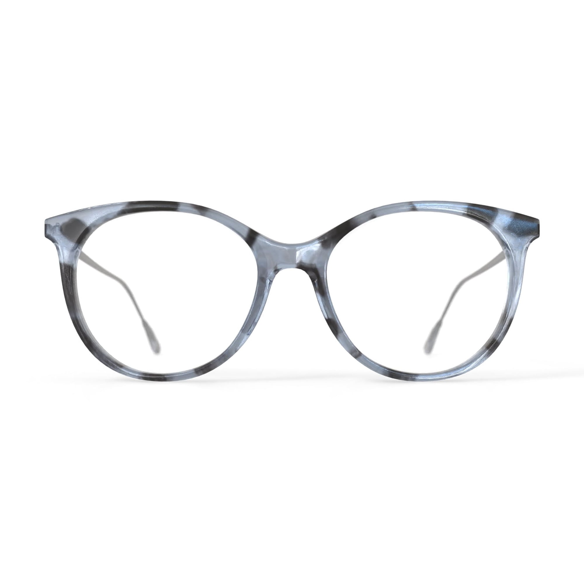 Christian Siriano Women's Billie Round Prescription Eyeglasses with Case, Teal Tortoise