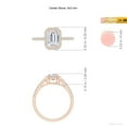 thumbnail image 5 of ANGARA Natural Emerald-Cut Diamond Halo Ring in 14K Rose Gold for Women (Size-5x3mm | Color-H | Clarity-SI2) | April Birthstone, Birthday, Anniversary, Jewelry Gift for Women | Natural Diamond Ring, 5 of 9