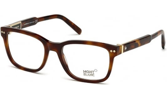 Montblanc Dark Havana Men's Rectangle Eyeglasses MB0705 052 56 ...