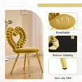 thumbnail image 4 of Silla de acento de burbuja de corazón única, silla de terciopelo de peluche con marco de metal de oro brillante, asiento lindo y moderno para la decoración del hogar, 4 of 5