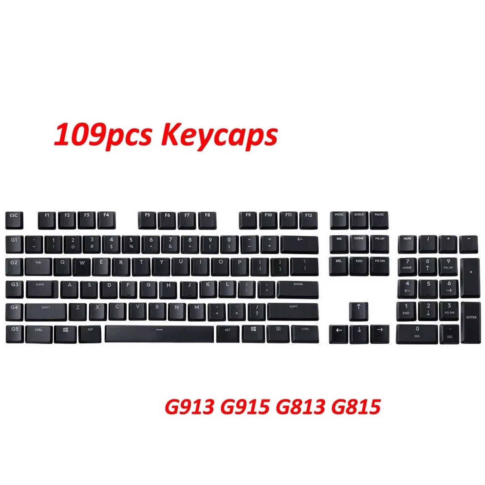 ABS Replacement Keycaps for G915/G913/G815/G813 Gaming Keyboard Accessories Colorfast Construction