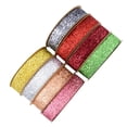 thumbnail image 2 of Xiao Hua rollos de cinta de terciopelo metálico brillante gris oscuro de 0,98 pulgadas de ancho, cinta de metal brillante, utilizada para cintas navideñas, cintas decorativas navideñas, 2 of 5