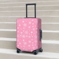 thumbnail image 6 of Susaid Snowflake pink backgrounds Print Elastic Washable Suitcase Cover with Hidden Zipper, Fits 18-32 Inch Luggage for Protection During Travel-X-Large, 6 of 7
