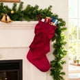 thumbnail image 3 of Bow Christmas Stockings, 17.72Inch Christmas Stocking Hanging Christmas Tree Decorations for Fireplace Holiday Festival Party Hanging Ornaments Gift Bags, 3 of 5