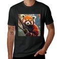 thumbnail image 2 of PIKWEEK  Red Panda Diamond Art, Design Shirt, Art Display, T-shirt Lover Gift Casual Breathable Men, Women, Boys, Girls, Children Black, 2 of 4