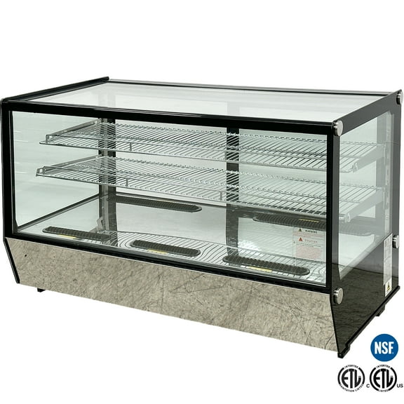 40 in. Commercial Glass Bakery Displapy 7.1 Cu.Ft Countertop Refrigerated Cake Showcase with LED Lighting NSF