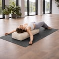 thumbnail image 7 of Node Fitness Yoga Meditation Cushion, 25" x 12" Rectangular Bolster with Organic Cotton Cover - Natural, 7 of 7