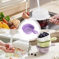 thumbnail image 7 of SugarBloom Two-Layer Fruit and Berry Strainer Basket with Handle, Removable Draining Basket for Kitchen, Handheld Colander for Blueberries, Veggies, and Small Fruits,Purple, 7 of 7