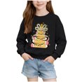 thumbnail image 2 of Cowsor Chandails en Molleton Filles Enfants Mignons Graphiques Col Rond Chandail Tops Manches Longues Vacances, 2 of 6