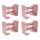 thumbnail image 1 of sujetalibros de estructura retráctil de metal, flexible, regulable, diseño delgado, soporte para estante de libros para soporte resistente, color rosa claro, 1 of 12