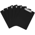 thumbnail image 1 of GHSDFBB Plastic Clipboards (Set of 6) Multi Pack Clipboard (Black) Strong 12.5x9 Inch | Holds 100 Sheets! Acrylic Clipboards with Low Profile Clip | Cute Clip Boards Board Clips, 1 of 7