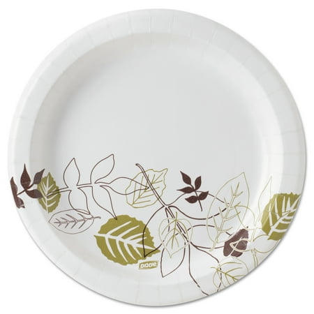 Dixie Pathways Soak-Proof Shield Mediumweight Paper Plates, 8 1/2", Grn/Burg, 1000/Ct -DXEUX9PATH
