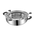 thumbnail image 3 of Lipstore Rotating Hotpot Pot Cookware Chinese Stockpot for Restaurant Household Pasta A, 3 of 8