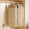 thumbnail image 4 of YAWUBT 100% Cotton Garment Bag | Breathable Garment Bags for Hanging Clothes | Garment Storage Bag for Dresses & Coats Storage | Washable Dress Protector Bags With Zipper And Clear Window, 4 of 5