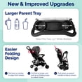thumbnail image 6 of (5 pack) Kolcraft Cloud Sport Girl Lightweight Stroller for Child/Toddler, Coral, 6 of 13