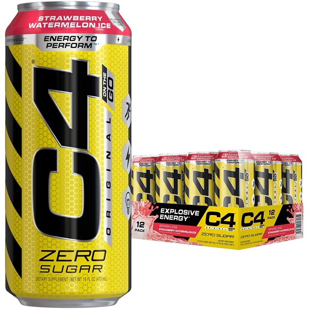 Cellucor C4 Original Carbonated Zero Sugar Energy Drink, Pre Workout