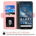 thumbnail image 2 of Leather Book Wallet Case Cover for Nokia 8.3, Real Leather Design with Card Slot, Magnetic Closure and Built in Stand - Blue, 2 of 5