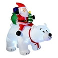 thumbnail image 1 of Adorno navideño inflable de Papá de 1,8 m sentado sobre un . Ideal para fotos. 110 V. Multifuncional. para decoración de jardín. Fácil, 1 of 9