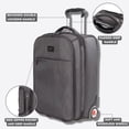 thumbnail image 3 of J World Ray Business Carry-on Rolling Backpack, Black, 3 of 7