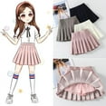 thumbnail image 3 of Girls Women's School Uniform Skirt, A-line Mini Solid Color Pleated Skirt Red, 3 of 3
