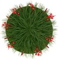 thumbnail image 2 of Fennco Styles Red Berry Decorative Placemat 14" Round, 1-Piece - Green Holiday Design Table Mat for Home, Christmas Décor, Dining Table, Banquets, Special Events, 2 of 3