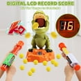 thumbnail image 6 of JoyStone Moveable Dinosaur Shooting Game Toy for Kids, Shooting Target with 2 Pump Blasters, 36 Foam Balls and LCD Score Record, 6 of 10