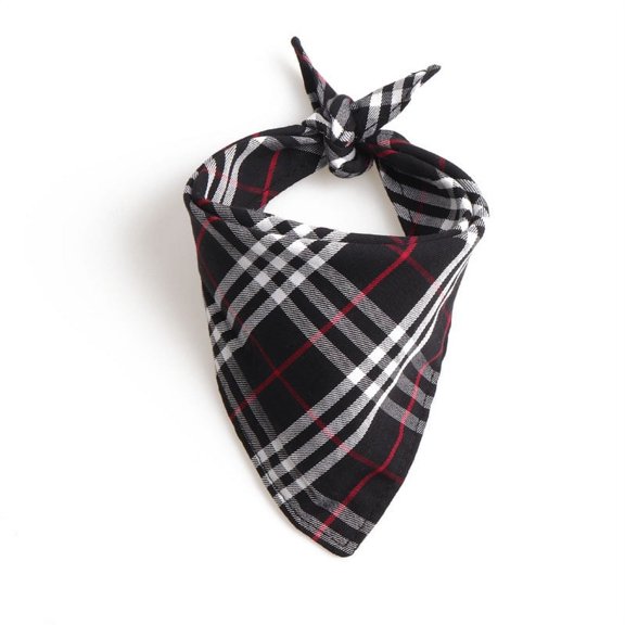 New Pet Triangle Scarf Scarf Strap Saliva Towel Dog Scarf Double Scottish English Style black 32*50CM