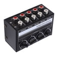 thumbnail image 3 of BIMZUC Stereo Mini Mixer Passive Audio Signal Controller 4-Channel Hub for Outdoor Performance, Independent RCA Input Output Portable Sound Equipment for Studio DJ Streaming, 3 of 9