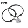 thumbnail image 1 of 1 Pair Wrap Bracelets Stylish Key and Lock Pendants Engraved Bracelets Couple Bracelets, 1 of 5