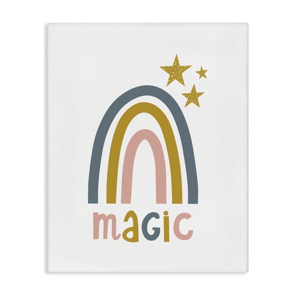 Stupell Industries Minimalist Rainbow with Magic Phrase Canvas Art, 16 x 20, by Alina Sagirova
