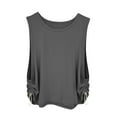 thumbnail image 6 of cocolona Womens Workout Tank Tops Crew Neck Sleeveless Yoga Sports Gym Crop Shirts, 6 of 6