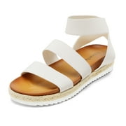 Dream Pairs Women's Jimmie White Platform Wedge Sandals Size 8.5 B(M) US