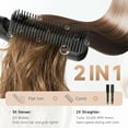 thumbnail image 5 of FLYZEMAA Hair Straightener Brush 2 in 1 Straightening Brush for Women with 7 Temps, Dense Bristles Anti-Scald Hot Comb for Thick Curly Hair Negative Ions, Dual Voltage, LCD Display(Black), 5 of 15