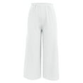 thumbnail image 5 of Pants for Women S with Pockets Pants with Stripe on The Side Dress Size 16 Women Linen Cover up Comfy plus Size Glitter Dress Corduroy plus Elastic Waist Pant 3 Strip White L, 5 of 7