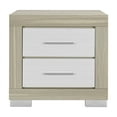thumbnail image 1 of Emma Table de Chevet en Bois Naturel-Blanc, 1 of 6