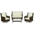thumbnail image 2 of Outsunny Wicker Furniture Set w/ 360° Swivel Rocking Chairs, Cream White, 2 of 9