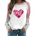 thumbnail image 2 of Bjutir Valentines Day Women Tops Casual Love Printed Round Neck Long Sleeved Sweatshirt (Style 1), 2 of 4