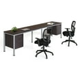 thumbnail image 2 of Boss Office Products Simple System Side by Side Double Desks with Pedestals in Driftwood, 2 of 2