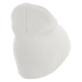 thumbnail image 3 of U.S. Army 2nd Infantry Division Symbol Embroidered 8 Inch Solid Knit Short Beanie Made in USA - White OSFM, 3 of 5