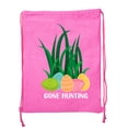 thumbnail image 2 of Easter Basket Backpack Bulk Cotton Drawstring Cinch Bags Easter Bunny Gift Bags - Gone Hunting, 2 of 2