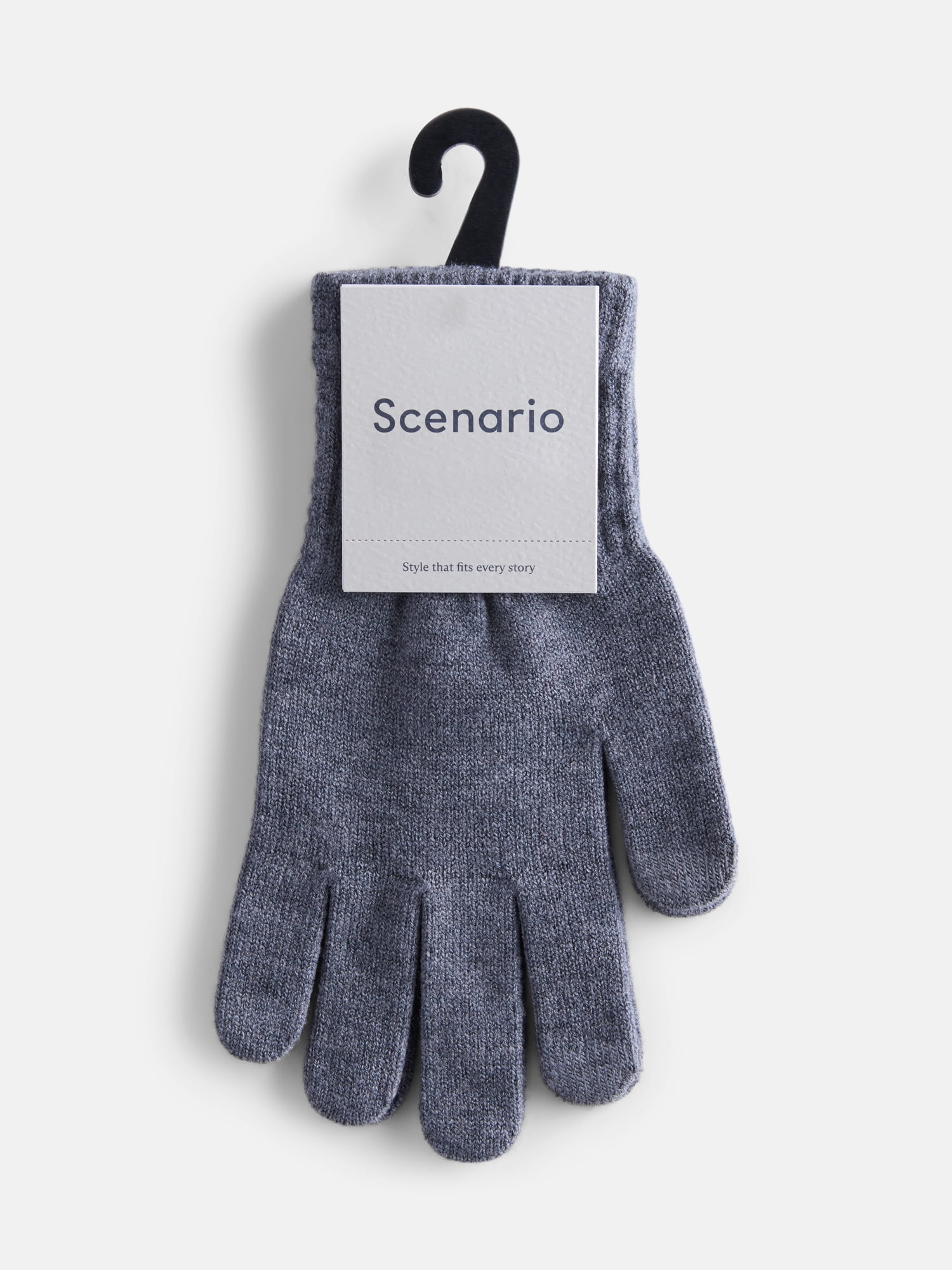 Scenario Women's Tech Touch Knit Gloves, Charcoal Grey Heather