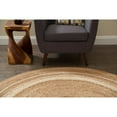 thumbnail image 4 of Kerala Sunrise Ivory Stripe Jute Rug 8' Round, 4 of 7