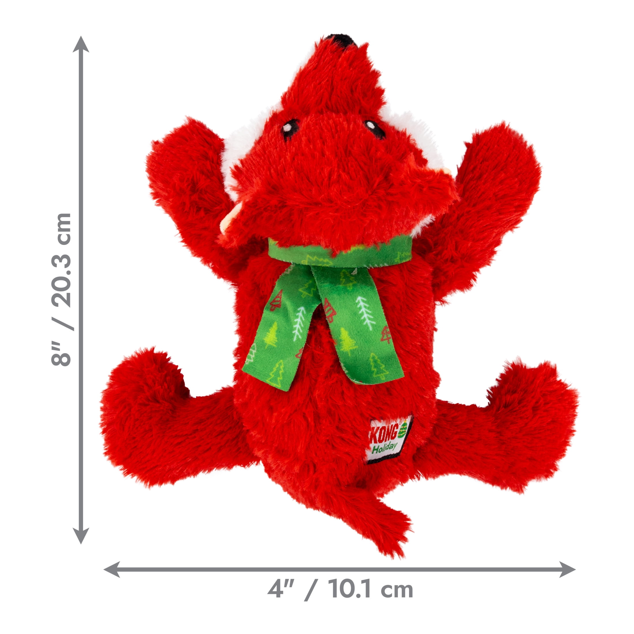 KONG® Holiday Cozie™ Dog Toy, Fox, Red, Medium