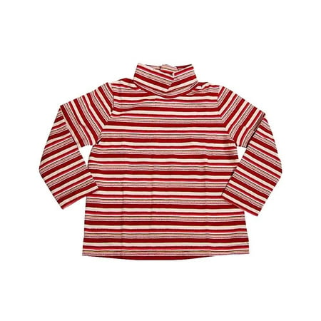 Private Label - Little Girls Long Sleeved Turtleneck Top RED /