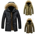 thumbnail image 4 of ZMNEW Winter Men's Casual Fleece Parka Coat Windproof Warm Hooded Coats Men's Thicken Plus Velvet Parkas Multi Pocket Jacket, 4 of 7