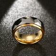 thumbnail image 6 of Yellow Gold Plated 8mm Tungsten Carbide Mens Ring Men Wedding Band Man Ring, 6 of 6