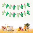 thumbnail image 3 of KAKOWELY Juego de 3 banderines de papel con forma de cactus, 24 unidades, para decoración de fiestas tropicales de verano (verde), 3 of 5