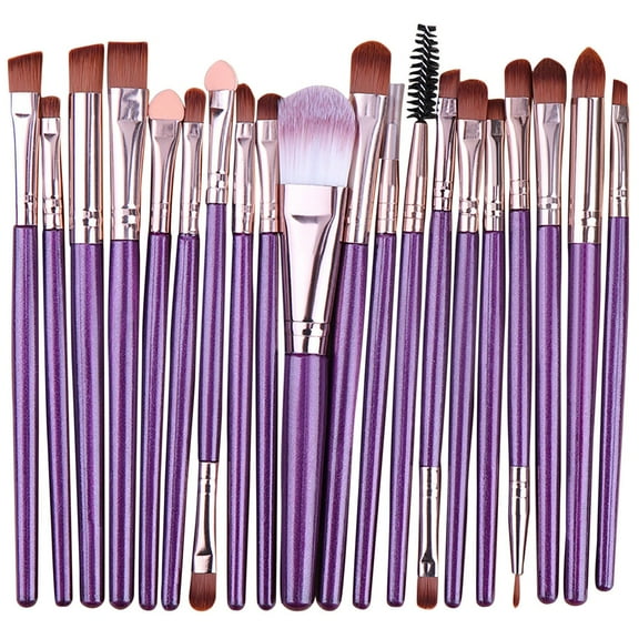 Wioihee 20 Pcs Makeup Brush Set Tools Make-up Toiletry Kit Wool Make Up Brush Set Valentine's Day gift