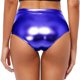 thumbnail image 4 of MKLEKYY Pantalones Cortos De Mezclilla Para Mujer, De Cintura Alta, Metálicos, Tipo Botín, Para Bailar, Ropa De Club, 4 of 4