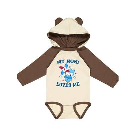 

Inktastic My Noni Loves me with Owl Gift Baby Boy or Baby Girl Long Sleeve Bodysuit